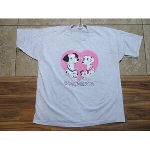 California Dalmatians Dogs Heart Gray T-Shirt Sz 2XL 1990s